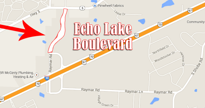 Photos and Video of Bryant's New "Echo Lake Blvd" with Roundabout