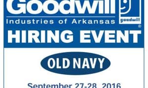 Goodwill in Bryant to Host Hiring Event for Old Navy, Sep 27-28