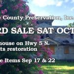 Saline County Preservation to Host Benefit Sale Oct 1st for Lenz House Restoration