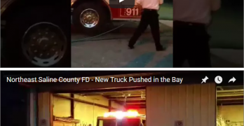 Fire Department Welcomes New Truck, Gives Her a Wet-Down