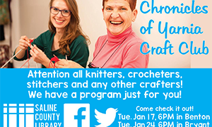 Chronicles of Yarnia Craft Club Meets Tuesday Night at the Library