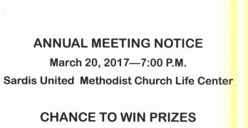 Sardis Water Annual Meeting Is March 20th