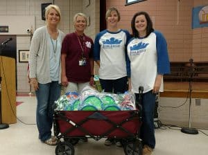 Local JA Chapter Presents $500 in PE Equipment to Howard Perrin Elementary