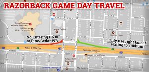 State Police Will Establish This Route Thursday for Razorback Game in LR