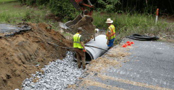 Saline County Road Department Improving Paron, Woodson Lateral