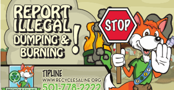 Use This Tip Line for Illegal Littering or Dumping in Saline County