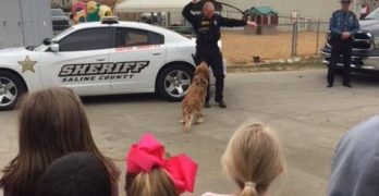 Local Cops Demonstrate K-9 Skills to Harmony Grove 3rd-Graders