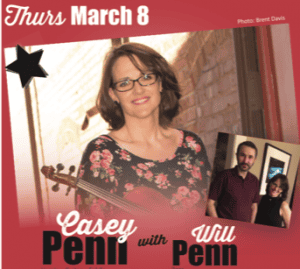 Live Musical Performance by Casey Penn with Will Penn in Benton Thursday Night
