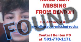 UPDATE: Male Teen Missing from Benton Has Been Found