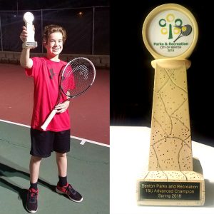 Benton Youth Wins Tennis Championship in Spring League