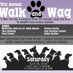 First Annual Walk and Wag on Apr 28th Is for Walking the People and Adopting the Dogs