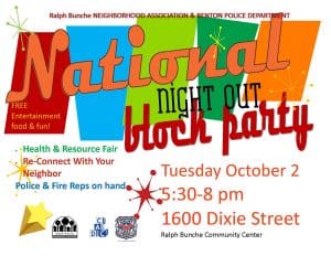 Ralph Bunche Neighborhood Association to Host National Night Out Event Tonight