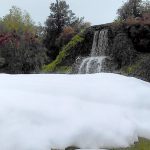 Video: Fountain Gets Foamed on Last Day Before School