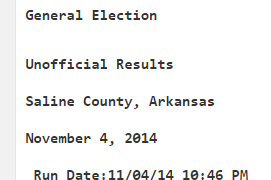Saline County 2014 General Election Results