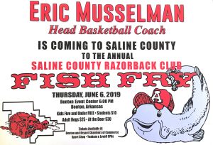 Basketball Coach Musselman to Speak at Razorback Club Fish Fry June 6th in Benton