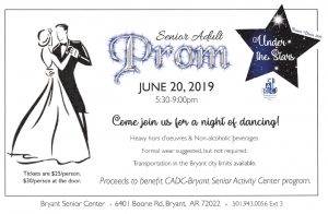 Senior Adult Center to Host Prom June 20th
