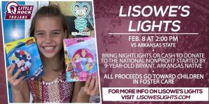 Lisowe's Lights sets packing day Jan 30; collection day at Trojans vs Red Wolves game Feb 8th