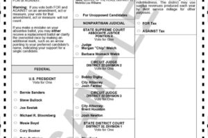 See all Democratic Sample Ballots for March 3, 2020 Primary Election