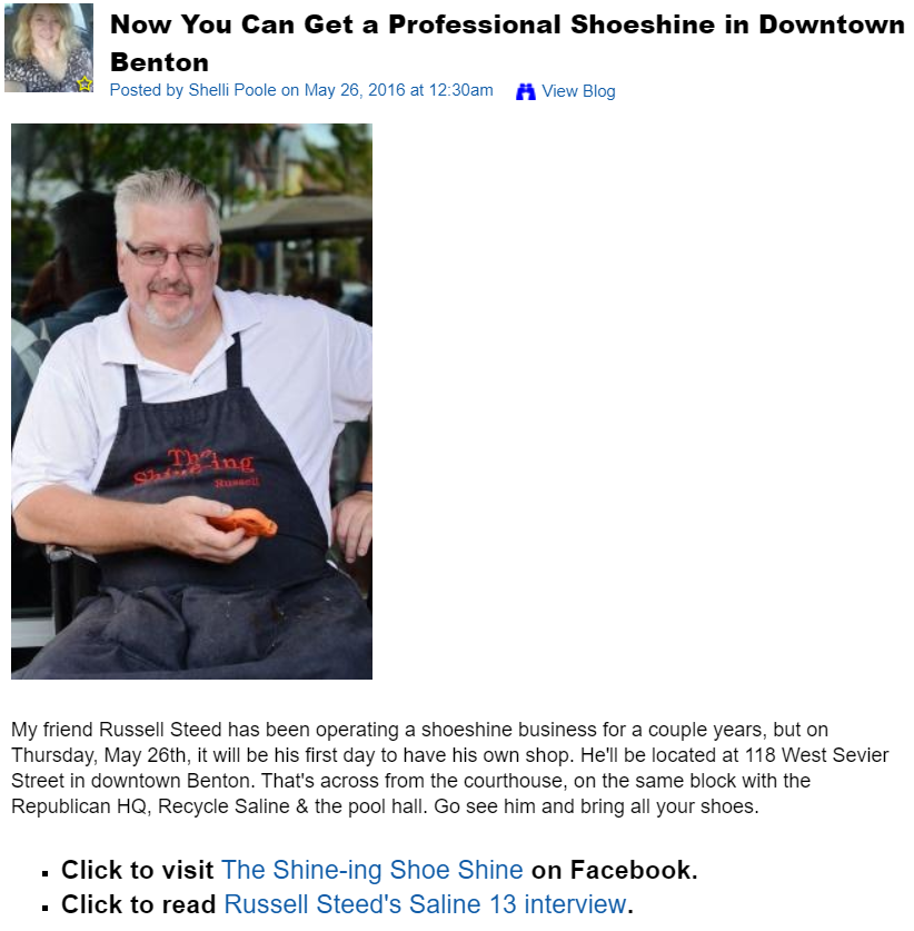 Now You Can Get a Professional Shoeshine in Downtown Benton