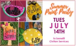 Civitan Services to host a Summer Paint Party on July 14th