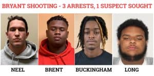 Police arrest 2 males after Bryant shooting 3rd surrenders and 4th still at large