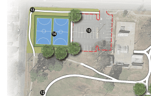 Renovations in Benton park includes new pickleball and basketball courts