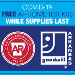 Pick up free at-home COVID-19 test at Arkansas Goodwill locations