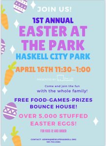 Haskell Community Easter at the Park April 16th