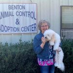 Cheryl Farmer was the first to purchase a lifetime license for her dog Bruno.