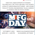 Adults & students can learn more about technology, lasers & more at Manufacturing Day Oct 7th in Alexander