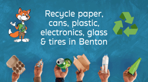Recycle paper, cans, plastic, electronics, glass & tires in Saline County