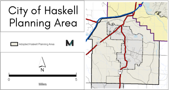 City of Haskell planning area map from Metroplan. 