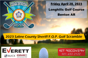 Register for the Saline County Sheriff FOP Golf Scramble Apr 28th to benefit Shop with a Sheriff