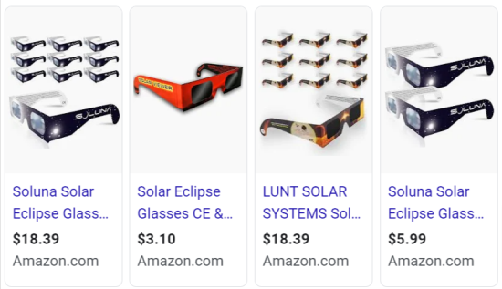 Buy eclipse glasses - shield your eyes from the total solar eclipse