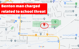Benton man charged related to school threat