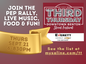 Downtown Benton's last Third Thursday of the season has it all - pep rally, music, food, dunks, dogs & more
