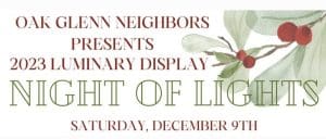 Oak Glenn invites public to neighborhood luminary Dec 9th