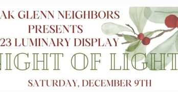 Oak Glenn invites public to neighborhood luminary Dec 9th