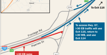 ARDOT to close Exit ramp on I-30, Feb 8-9 for construction