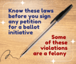 Know these laws before you sign a petition for a ballot initiative