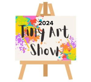 tiny art show at saline county library may 1-31, 2024 at 1800 Smithers in Benton Arkansas