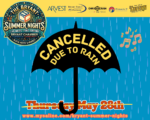 “Bryant Summer Nights” event May 28th CANCELLED due to rain
