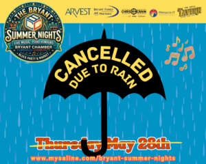 “Bryant Summer Nights” event May 28th CANCELLED due to rain