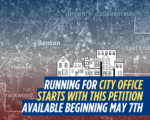 Running for city office starts with this petition, available beginning May 7th