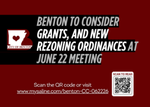 CORRECTION - Benton to Consider Grants, and New Rezoning Ordinances at June 22 Meeting