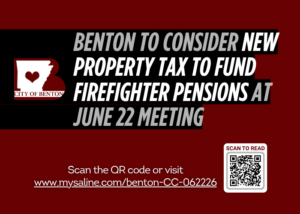 Benton to consider new property tax to fund firefighter pensions at June 22 meeting