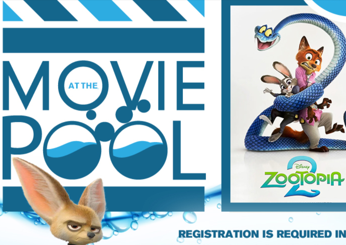 Free movie night June 18th at River Center Pool features Zootopia 2