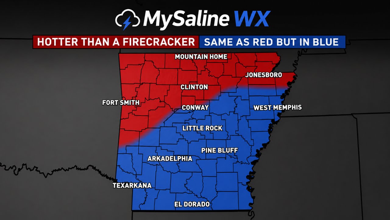 MySaline WX's Jace Thompson gives a forecast that's hot as a firecracker