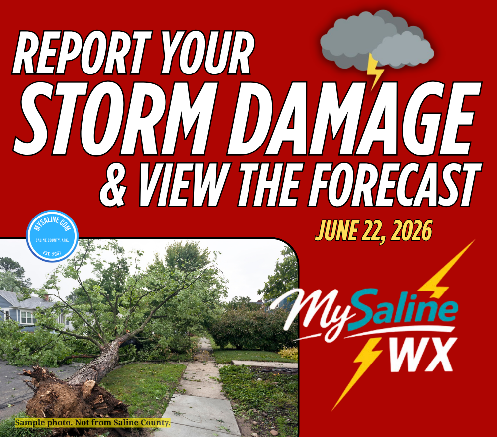 MySaline WX's Jace Thompson takes Storm Damage reports and gives Forecast