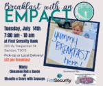 Breakfast with an EMpact Returns July 14 to Benefit Local Youth